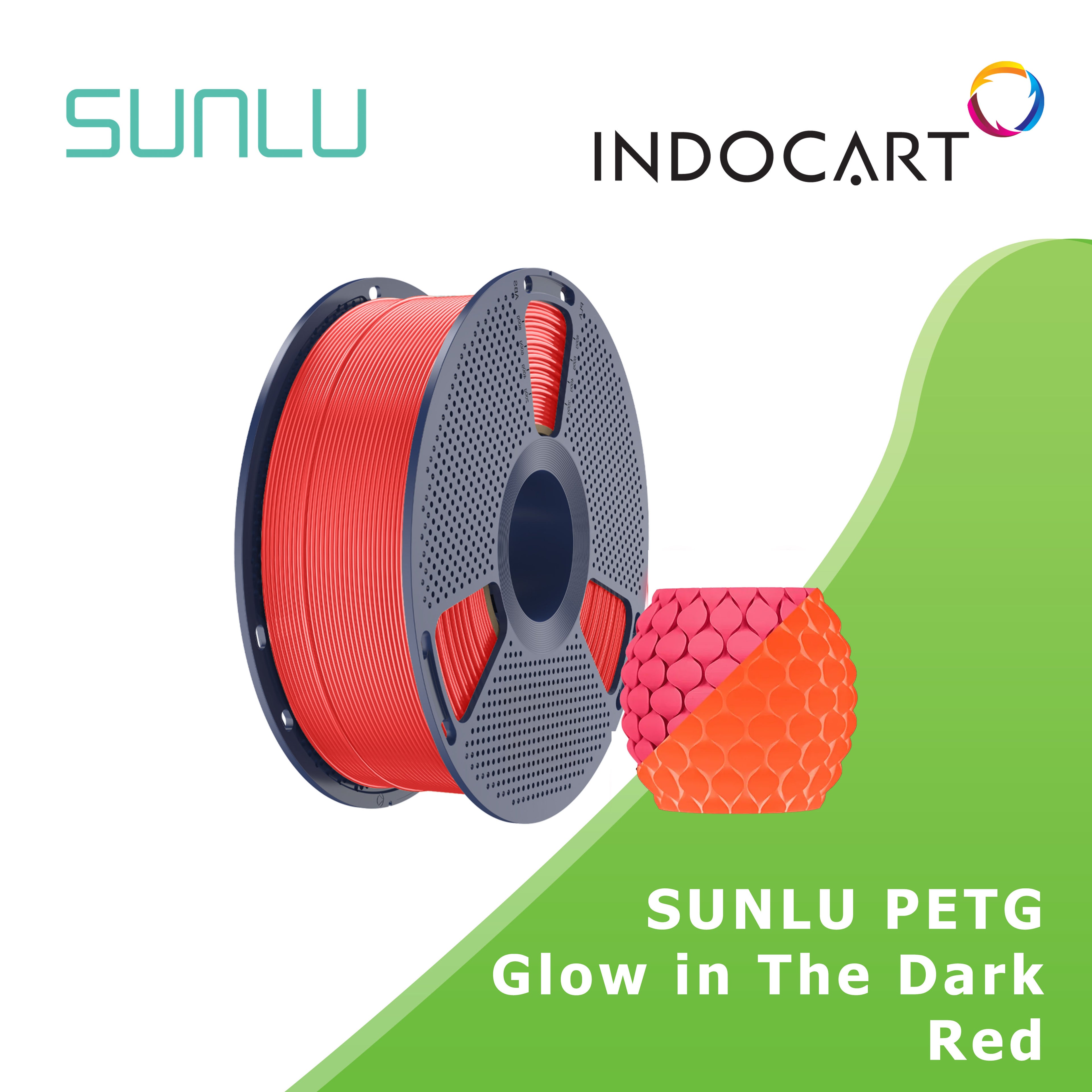 3D Printer Filament SUNLU PETG Glow In The Dark Containing Luminous Powder 1.75mm 1Kg