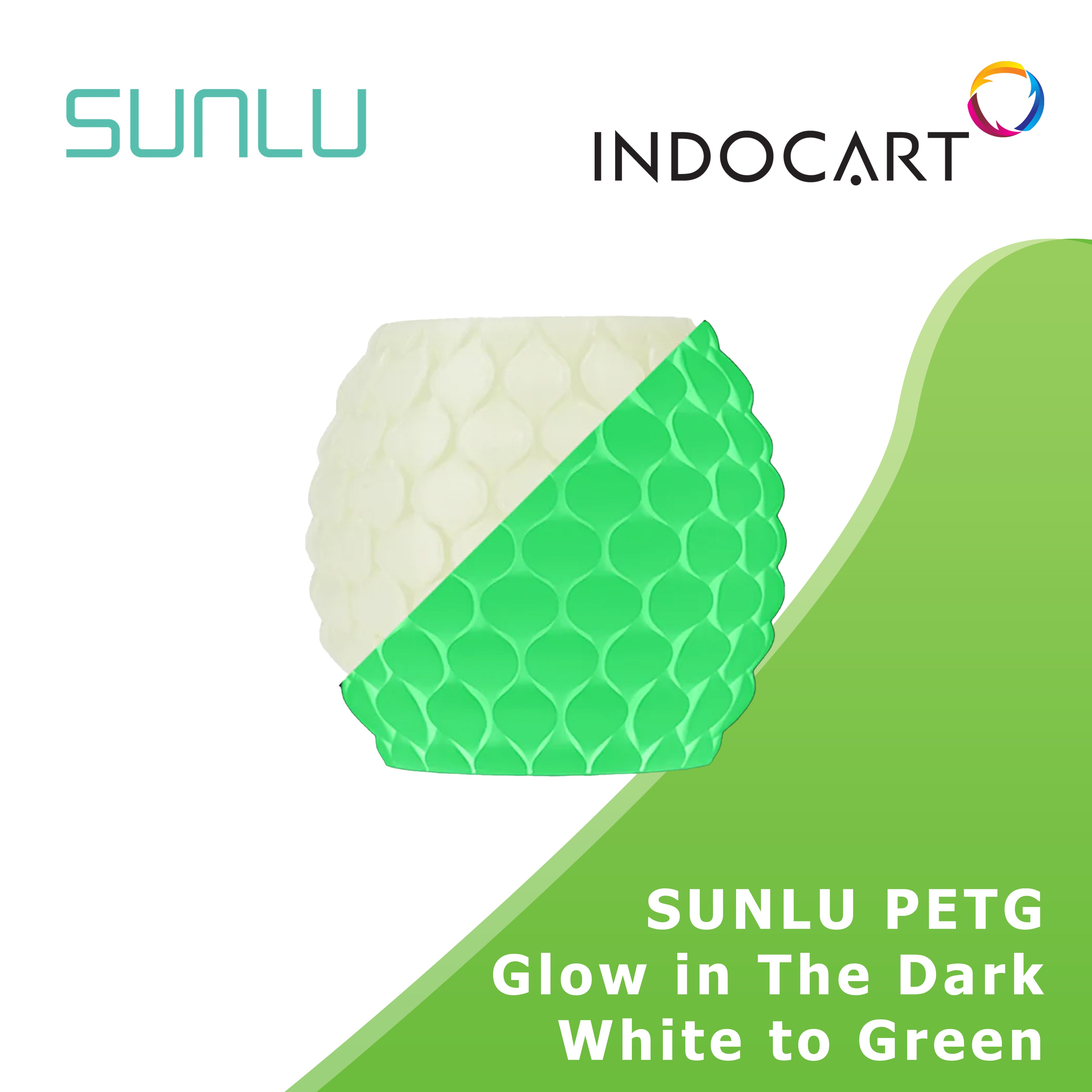 3D Printer Filament SUNLU PETG Glow In The Dark Containing Luminous Powder 1.75mm 1Kg