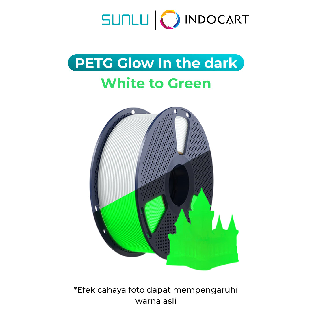 3D Printer Filament SUNLU PETG Glow In The Dark Containing Luminous Powder 1.75mm 1Kg