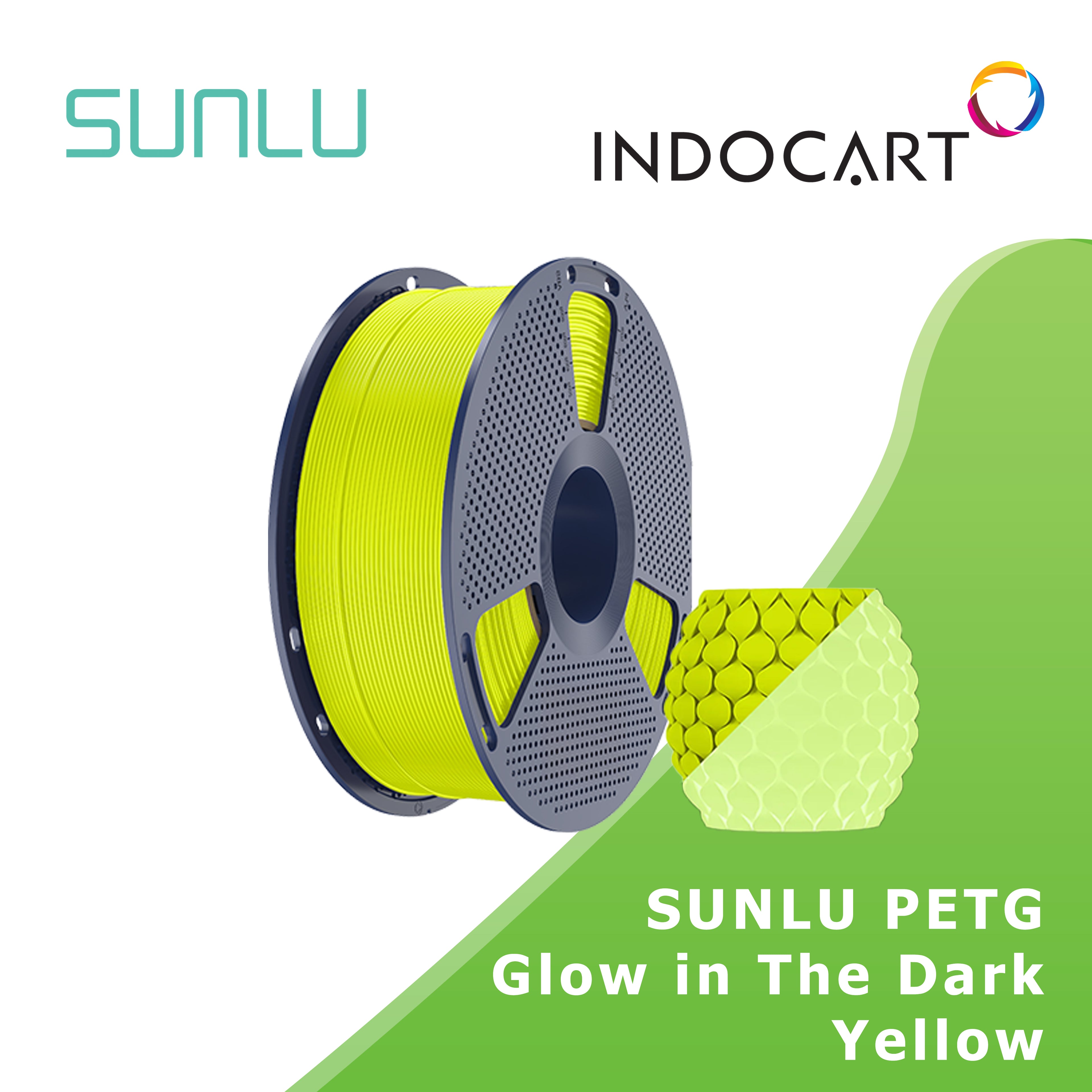 3D Printer Filament SUNLU PETG Glow In The Dark Containing Luminous Powder 1.75mm 1Kg