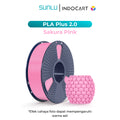 3D Printer Filament SUNLU PLA PLUS 2.0 Upgraded Filament with Neat Winding USA Materials 1.75mm-Sakura Pink 1Kg