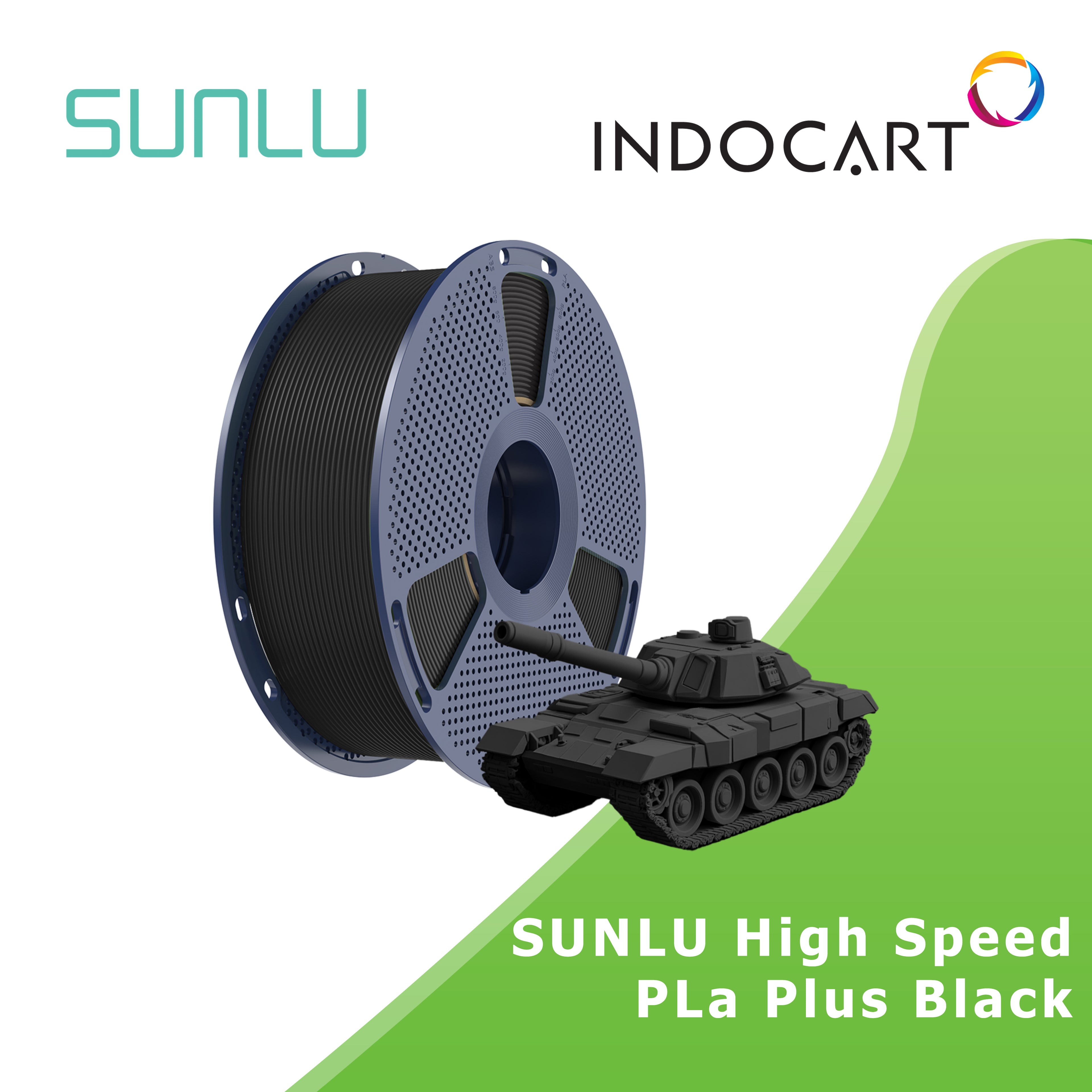 3D Printer Filament SUNLU PLA Plus High Speed 2.0 Fast Printing up to 600mm/s 1.75mm 1Kg