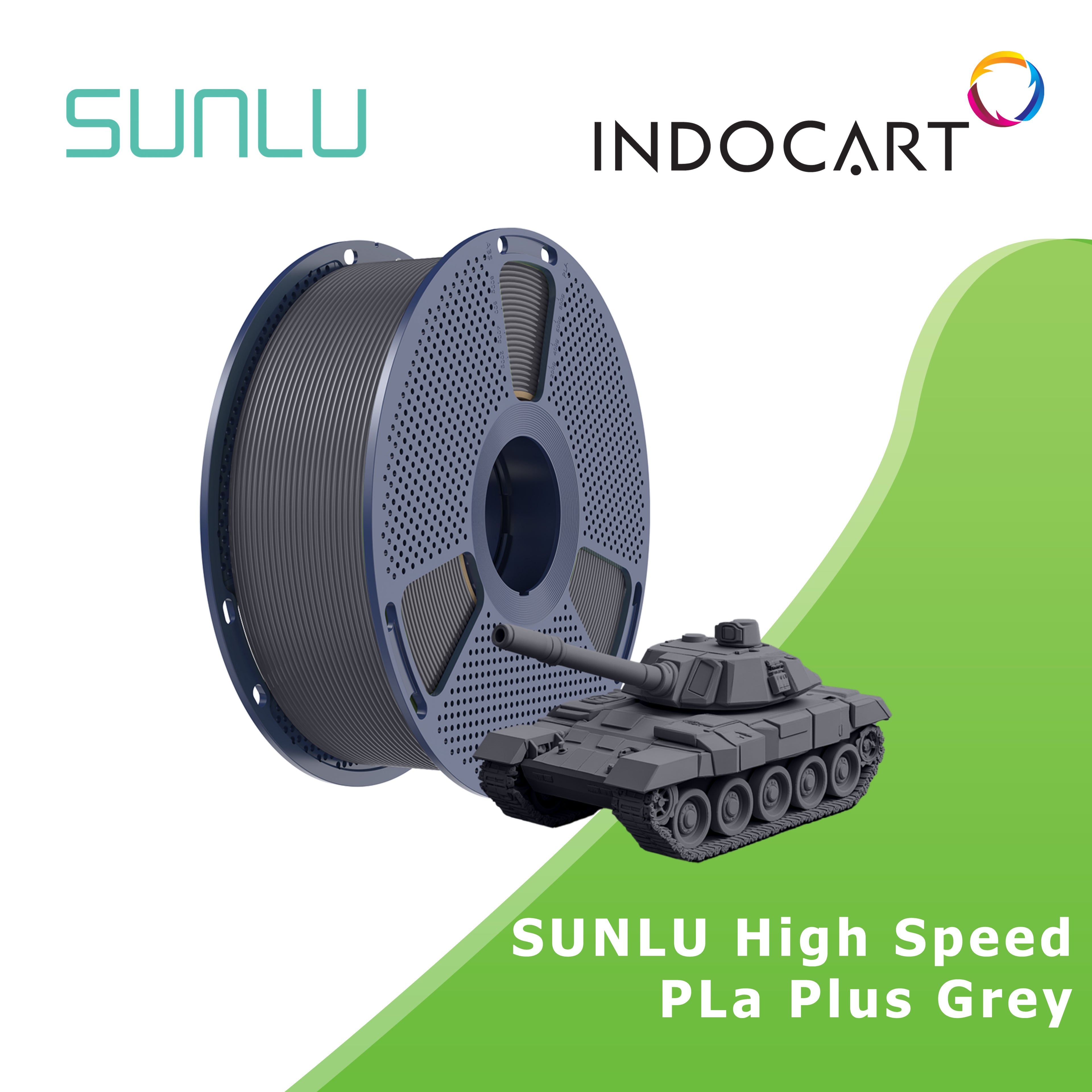 3D Printer Filament SUNLU PLA Plus High Speed 2.0 Fast Printing up to 600mm/s 1.75mm 1Kg