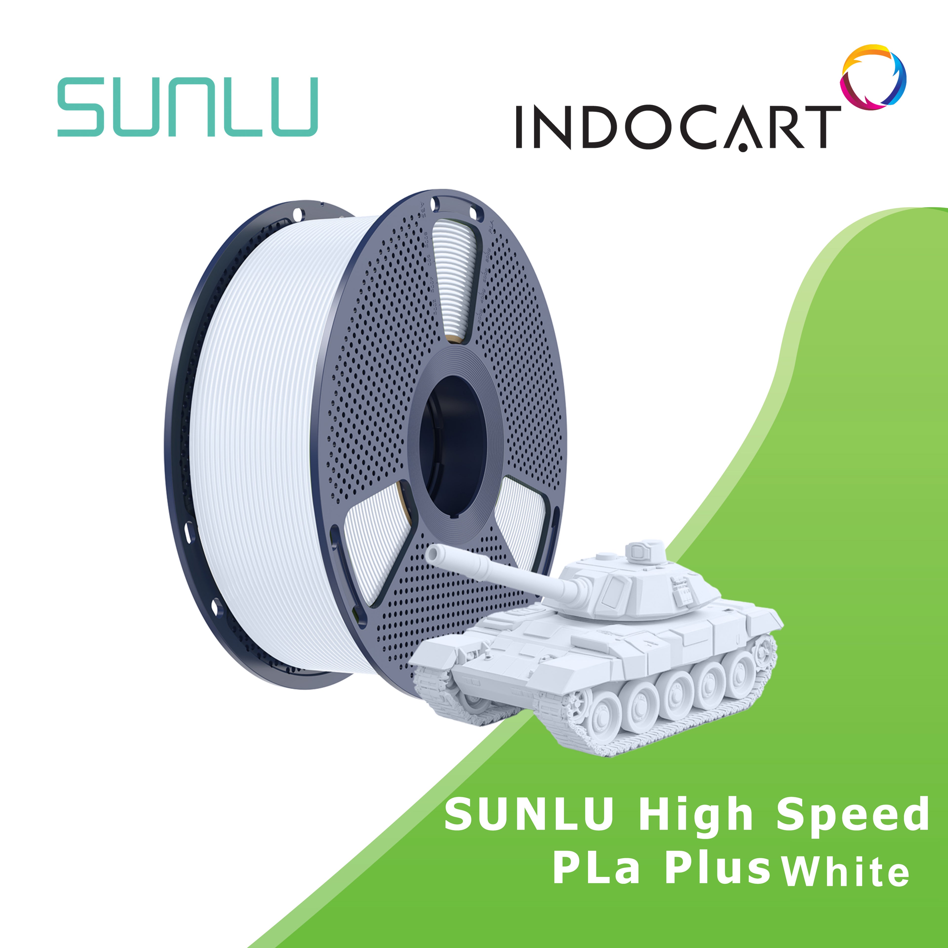 3D Printer Filament SUNLU PLA Plus High Speed 2.0 Fast Printing up to 600mm/s 1.75mm 1Kg