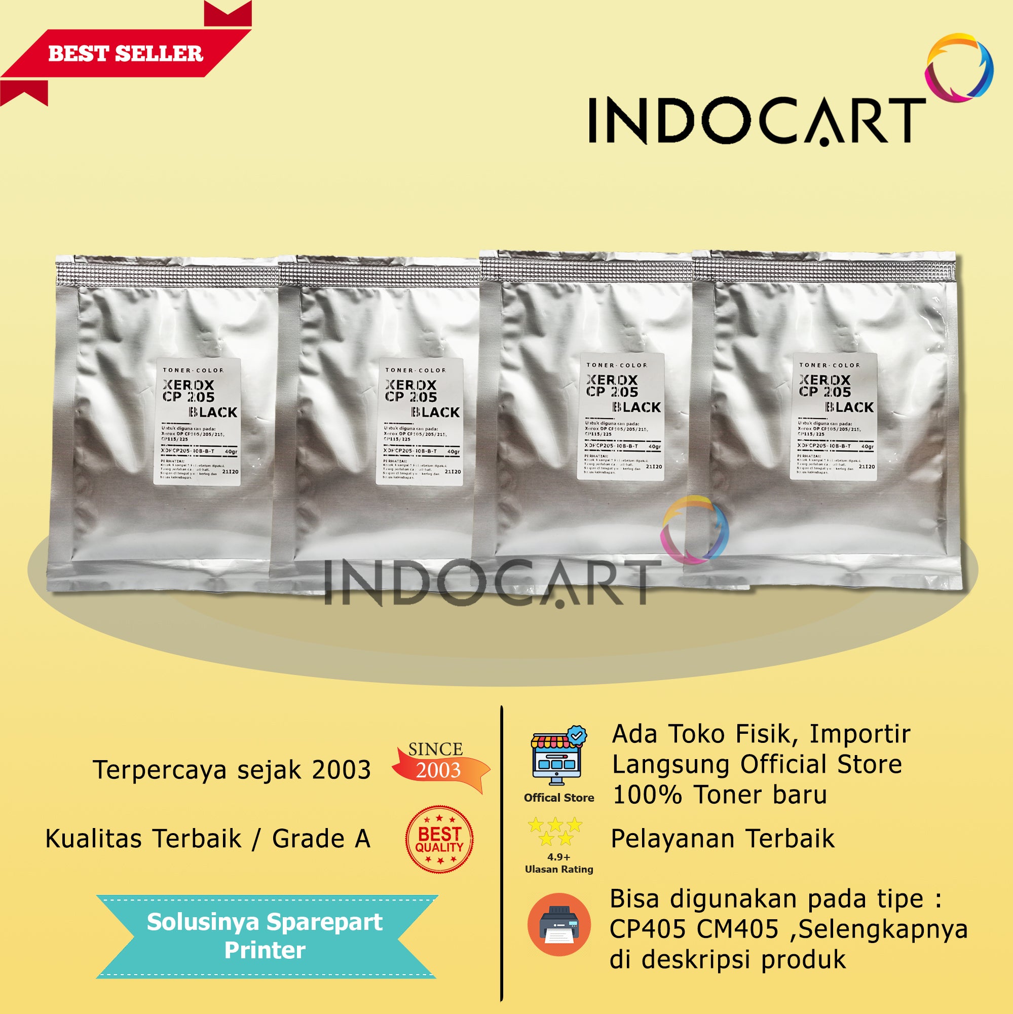 Serbuk Toner Warna Jepang-Xerox DocuPrint CP505D VersaLink C500 C505 C600 C605-Black 160gr