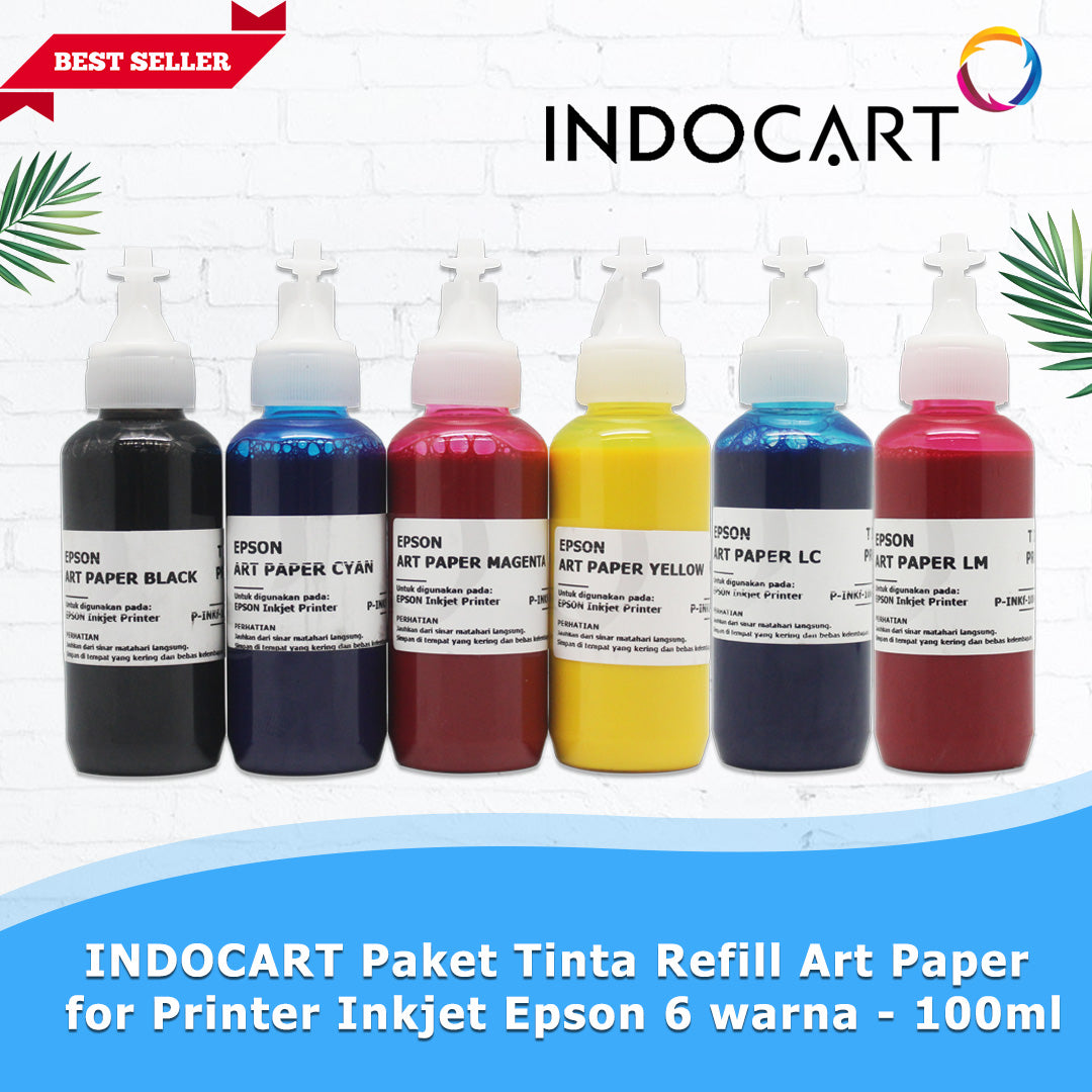 INDOCART Paket Tinta Refill Art Paper utk Printer Inkjet Epson-Small