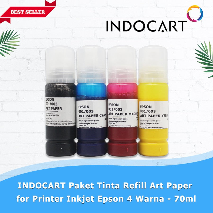 INDOCART Paket Tinta Refill Art Paper utk Printer Inkjet Epson-Small
