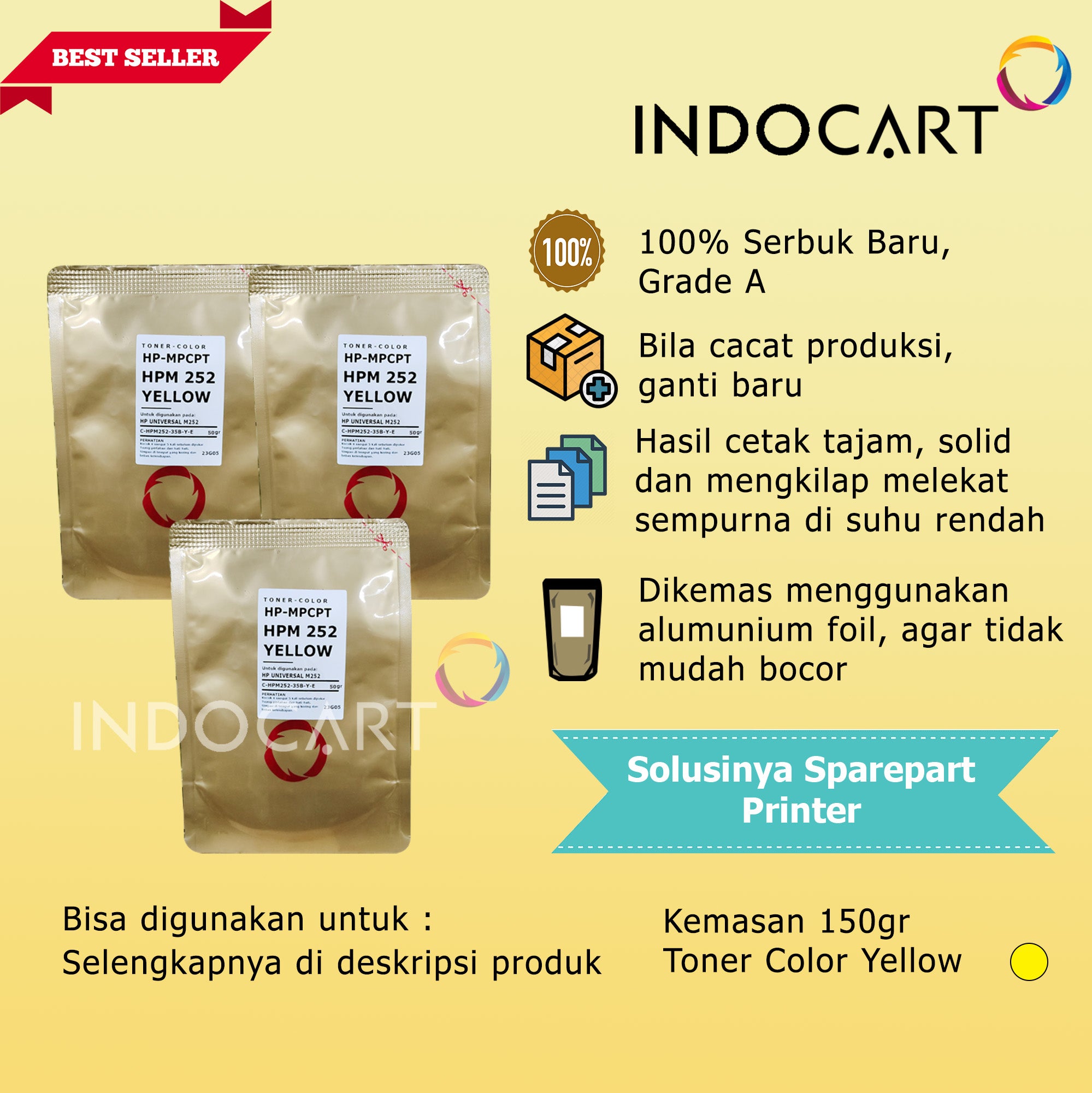 Serbuk Toner Warna MPCPT-HP M552 M553 M577-150gr-CMY