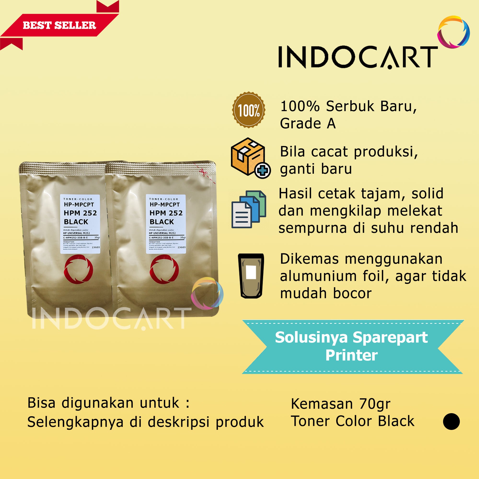 Serbuk Toner Warna MPCPT-410A-HP M377 M452 M477-70gr