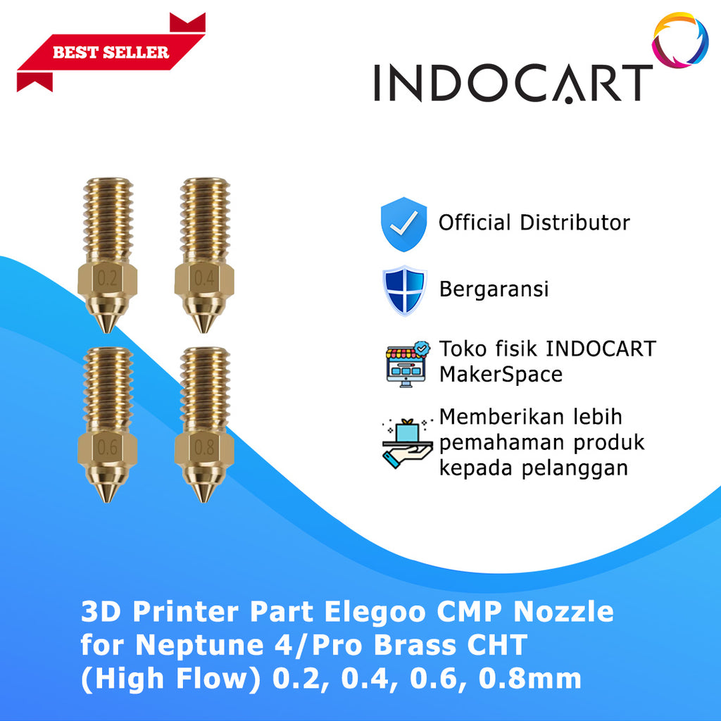 3D Printer Parts Elegoo Compatible Brass CHT (High Flow) Nozzle Elegoo Neptune 4/Pro