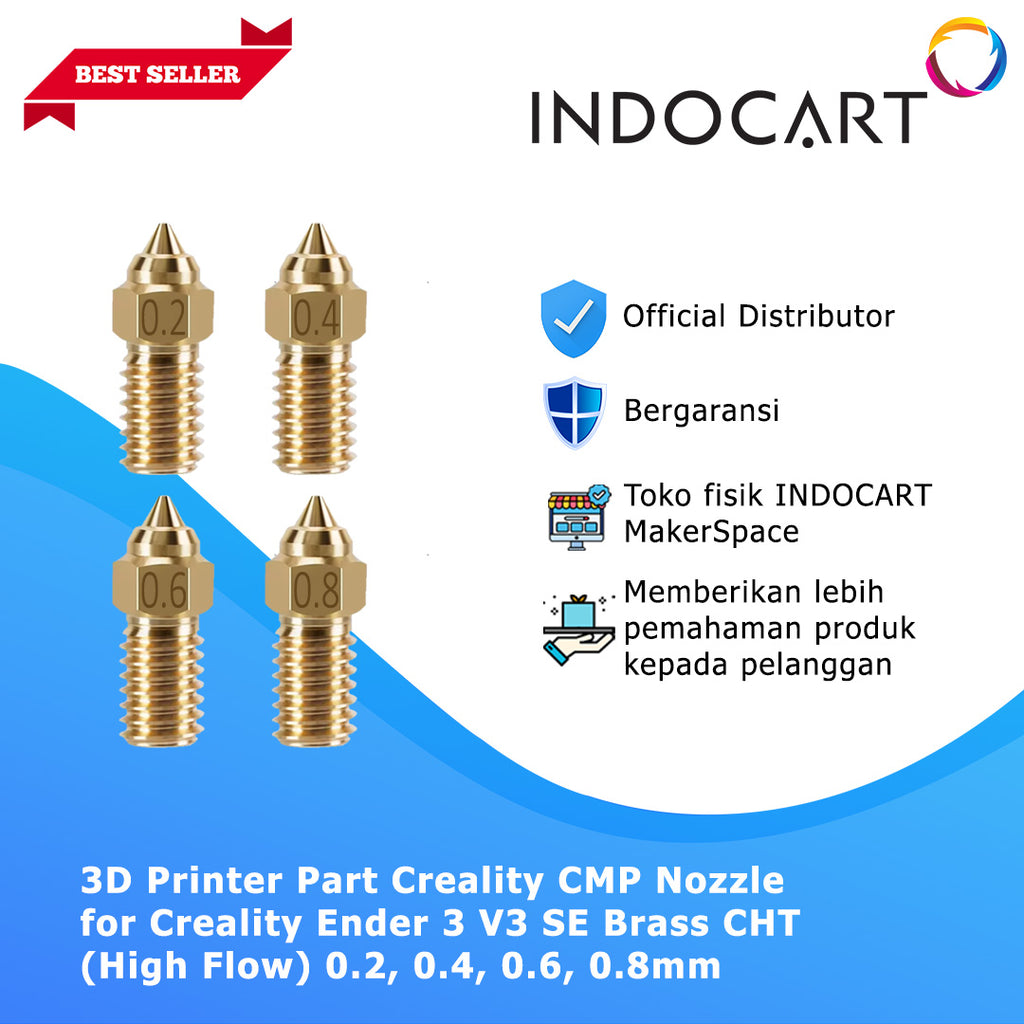 3D Printer Parts Creality Compatible Brass CHT High Flow Nozzle for Creality Ender 3 V3 SE