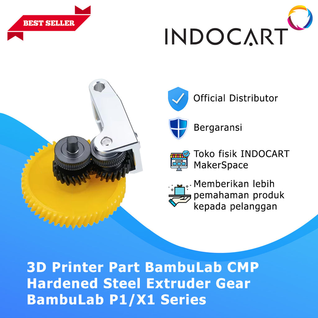3D Printer Parts BambuLab Compatible Hardened Steel Extruder Gear-BambuLab P1/X1 Series