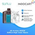 3D Printer Resin SUNLU High Clear Resin High Transparency and Glass Like Finish 1Kg