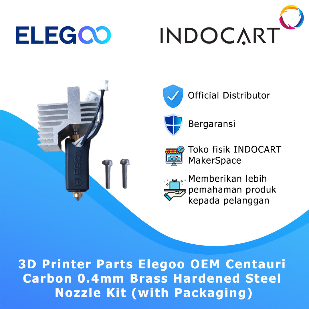 3D Printer Parts Elegoo OEM Centauri Carbon Brass-Hardened Steel Nozzle Kit with Packaging