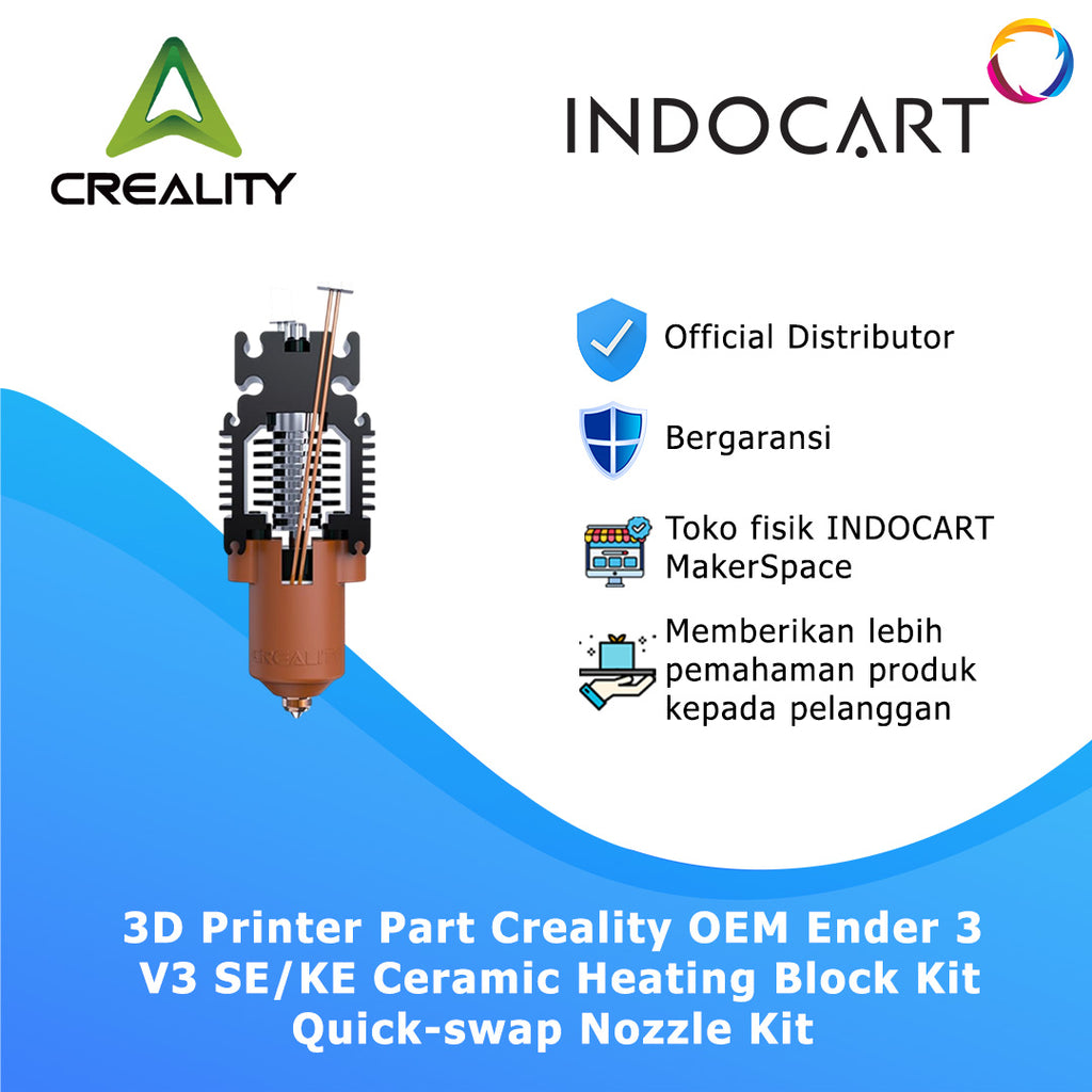 3D Printer Parts Creality OEM Ceramic Heating Block Kit Quick Swap Nozzle Kit Creality Ender 3 V3 SE/KE