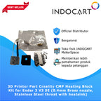 3D Printer Parts Creality CMP Heating Block Kit Brass Nozzle Stainless Steel Throat with Heatsink Creality Ender 3 V3 SE 0.4mm