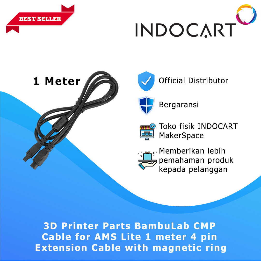 3D Printer Parts BambuLab CMP Cable for AMS Lite Extension Cable with Magnetic Ring