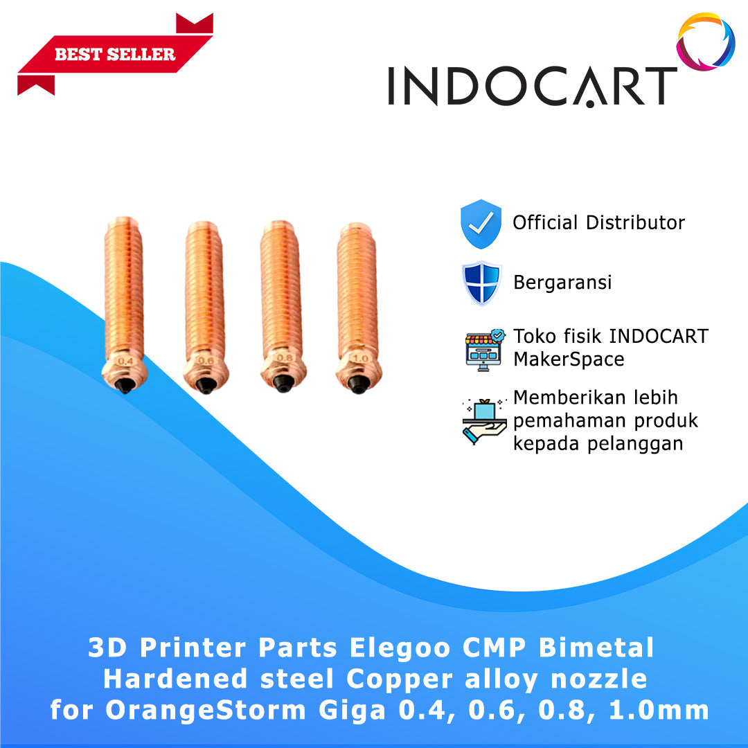 3D Printer Parts Elegoo CMP Bimetal Hardened Steel Copper Alloy Nozzle Elegoo OrangeStorm Giga