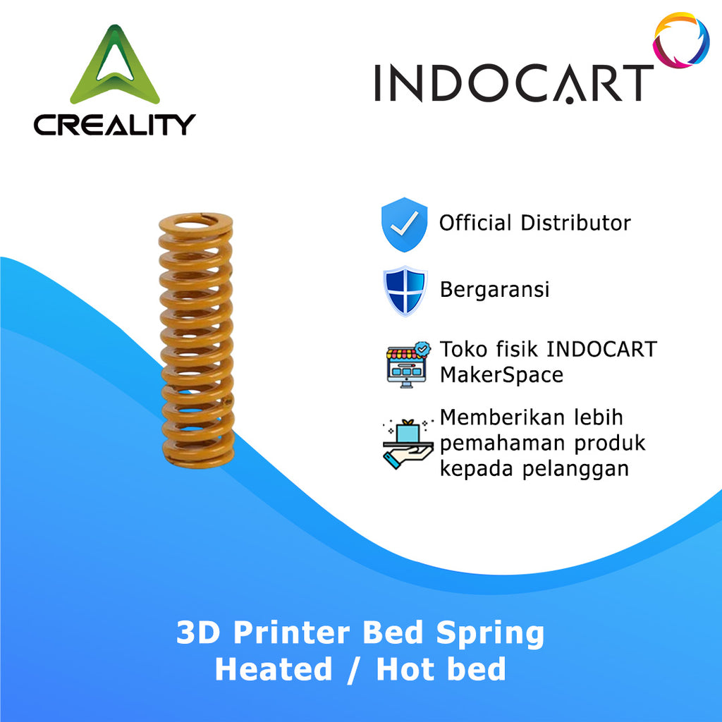 3D Printer Parts Creality OEM Steel Spring Heat Bed D8.2xd6.4x30 Yellow