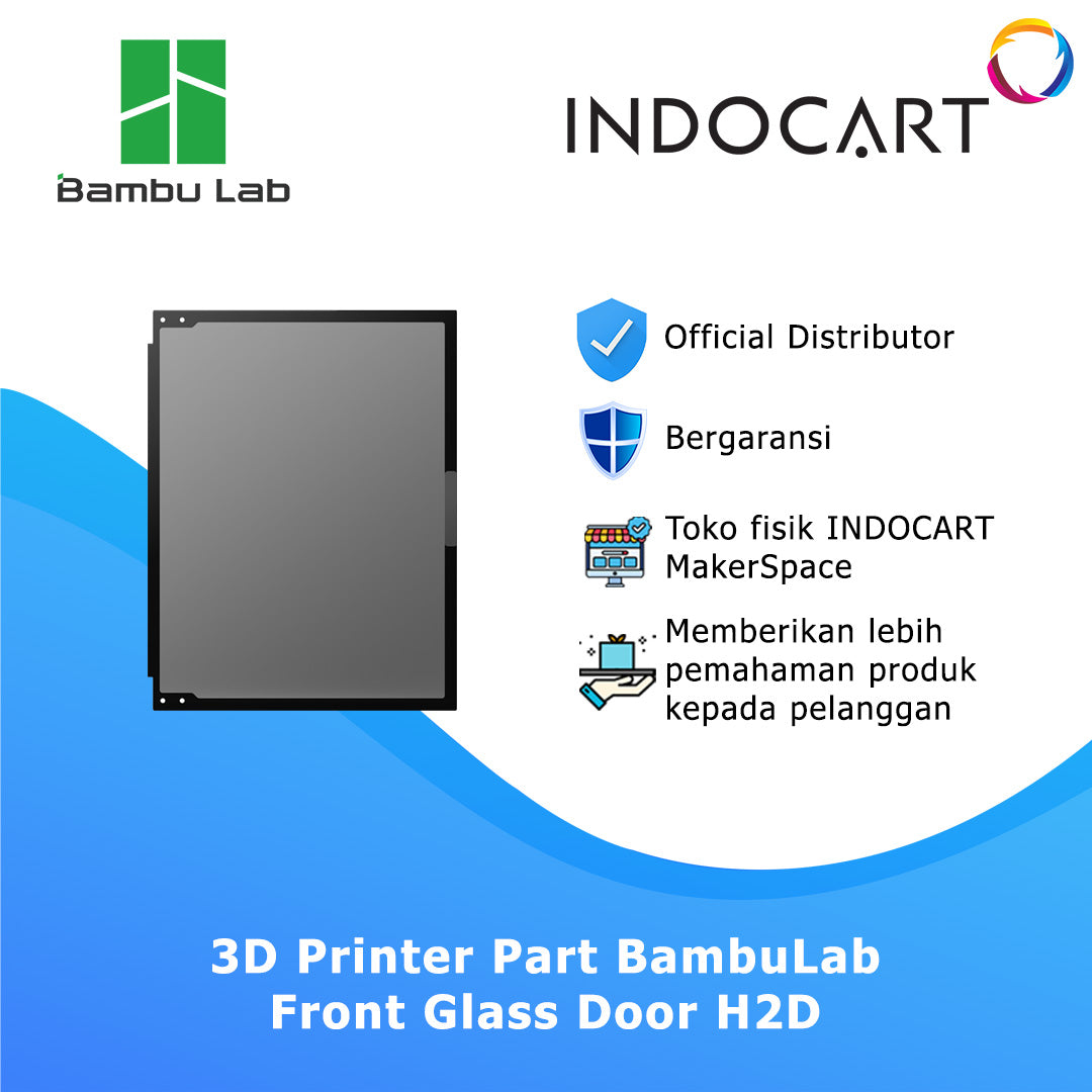 3D Printer Parts BambuLab Front Glass Door BambuLab H2D