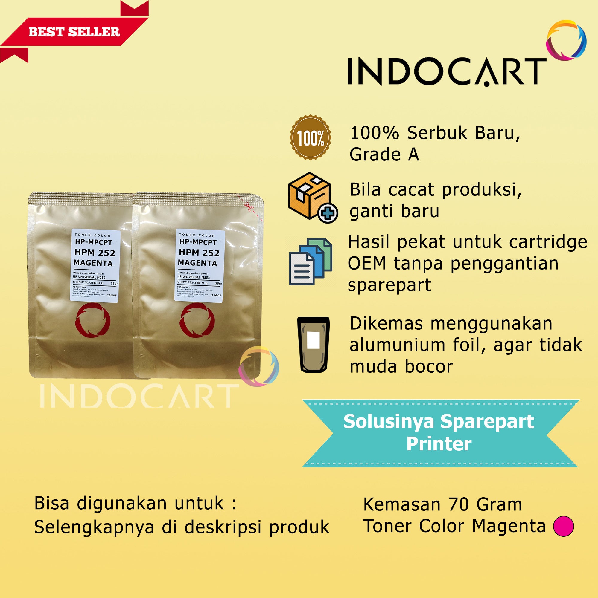 Serbuk Toner Warna MPCPT-CRG 046-Canon imageCLASS MF730C-70gr